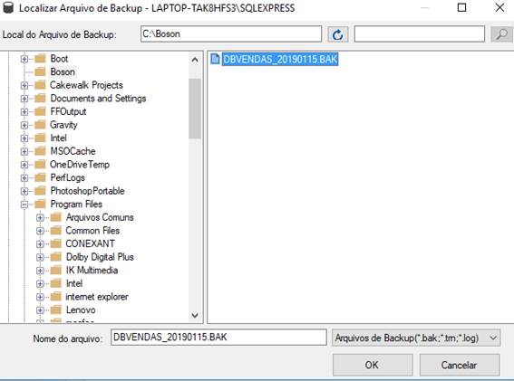 Restauração de Banco de Dados do SQL Server